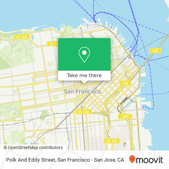 Polk And Eddy Street map