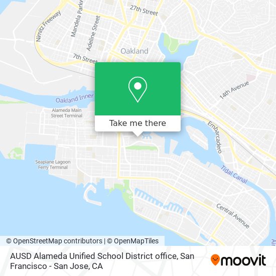 Mapa de AUSD Alameda Unified School District office