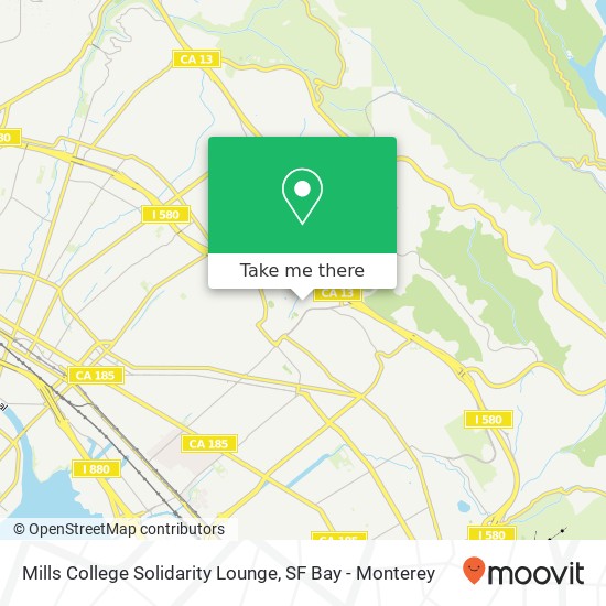 Mills College Solidarity Lounge map