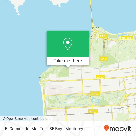 El Camino del Mar Trail map