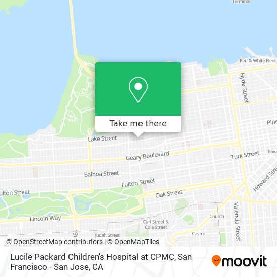 Mapa de Lucile Packard Children's Hospital at CPMC