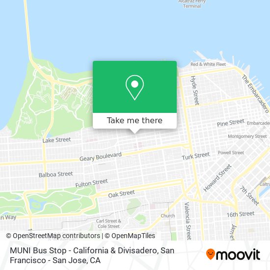 MUNI Bus Stop - California & Divisadero map