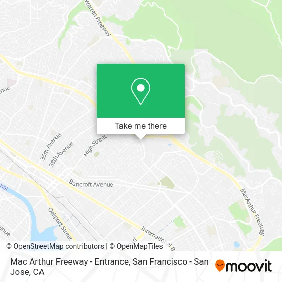 Mac Arthur Freeway - Entrance map