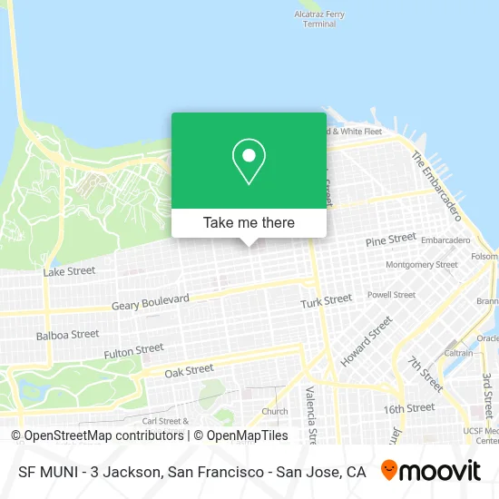 SF MUNI - 3 Jackson map