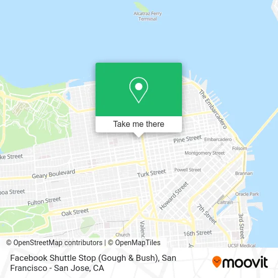 Facebook Shuttle Stop (Gough & Bush) map