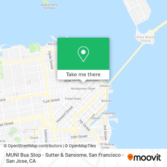 Mapa de MUNI Bus Stop - Sutter & Sansome