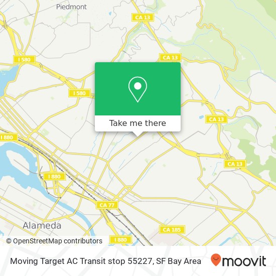 Mapa de Moving Target AC Transit stop 55227