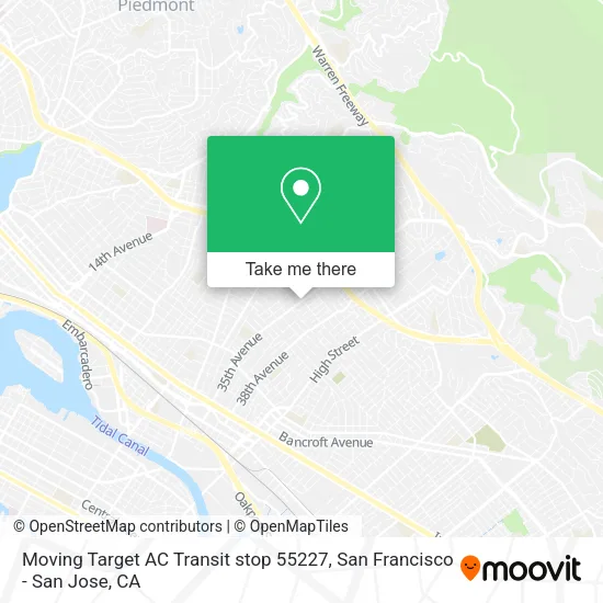 Moving Target AC Transit stop 55227 map