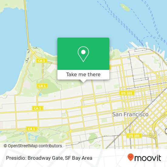 Mapa de Presidio: Broadway Gate