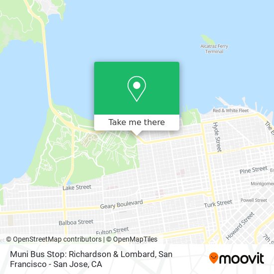 Muni Bus Stop: Richardson & Lombard map