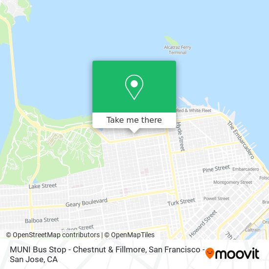 Mapa de MUNI Bus Stop - Chestnut & Fillmore