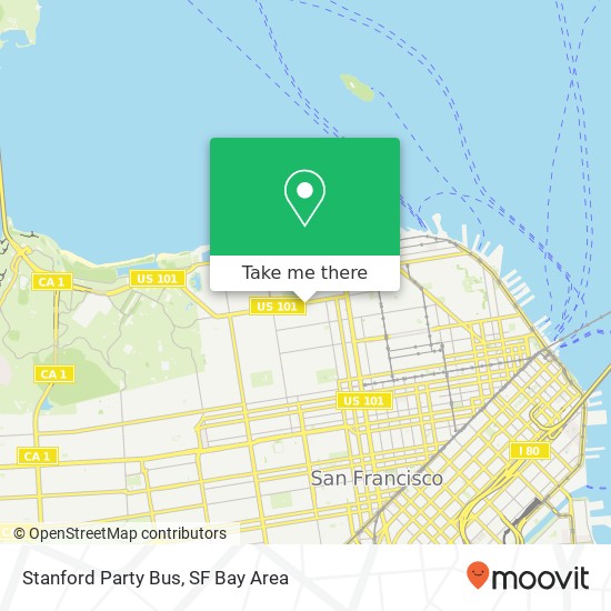 Stanford Party Bus map
