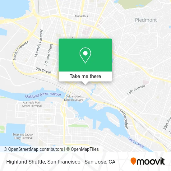 Highland Shuttle map