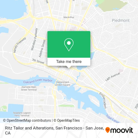 Ritz Tailor and Alterations map