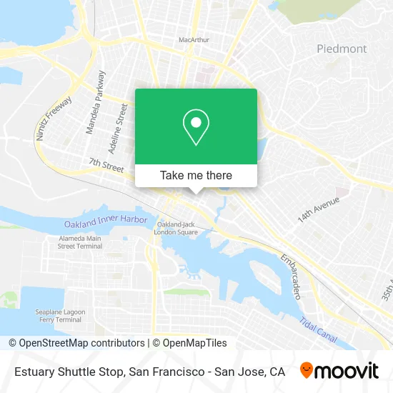 Estuary Shuttle Stop map