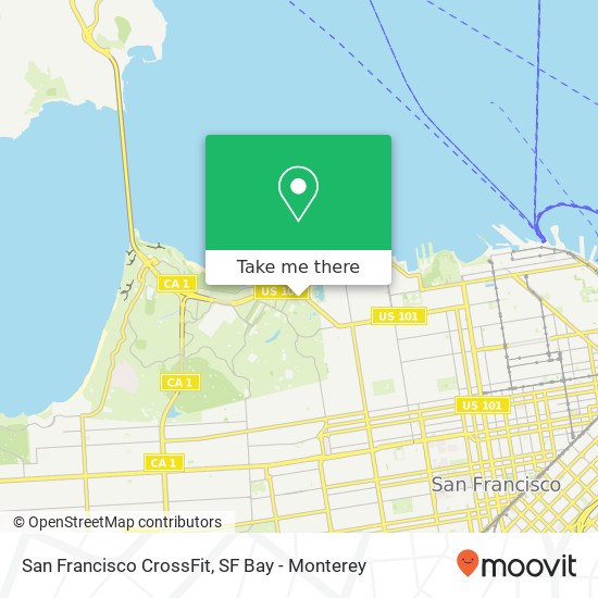 San Francisco CrossFit map