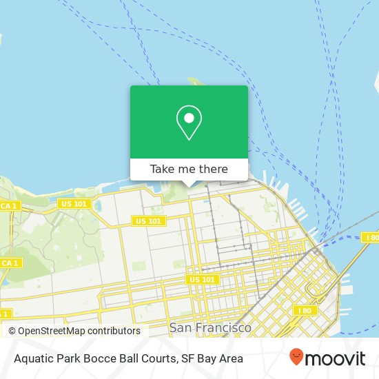 Mapa de Aquatic Park Bocce Ball Courts