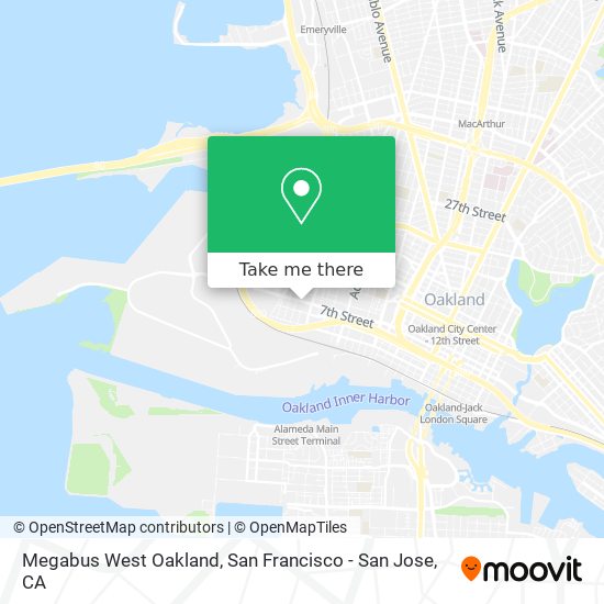 Mapa de Megabus West Oakland