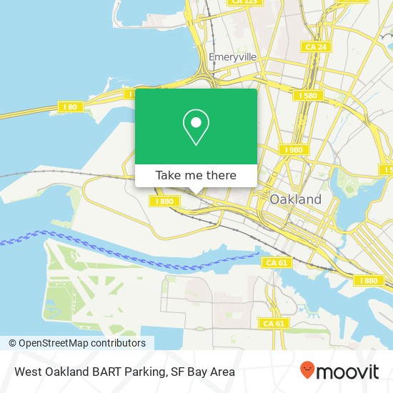 Mapa de West Oakland BART Parking