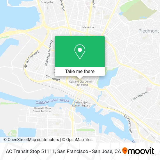 AC Transit Stop 51111 map