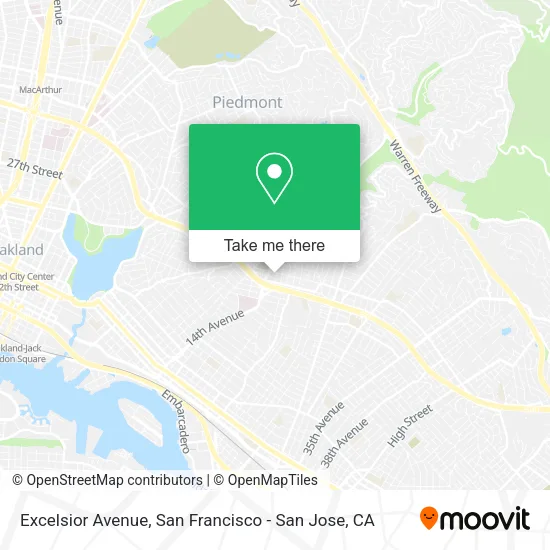 Mapa de Excelsior Avenue
