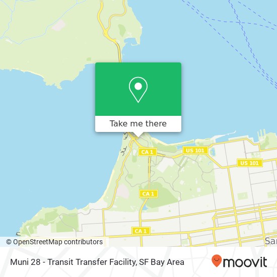 Muni 28 - Transit Transfer Facility map