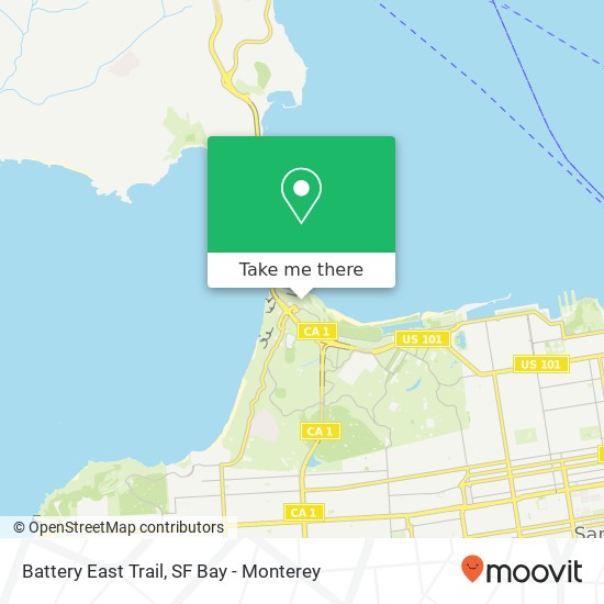 Battery East Trail map