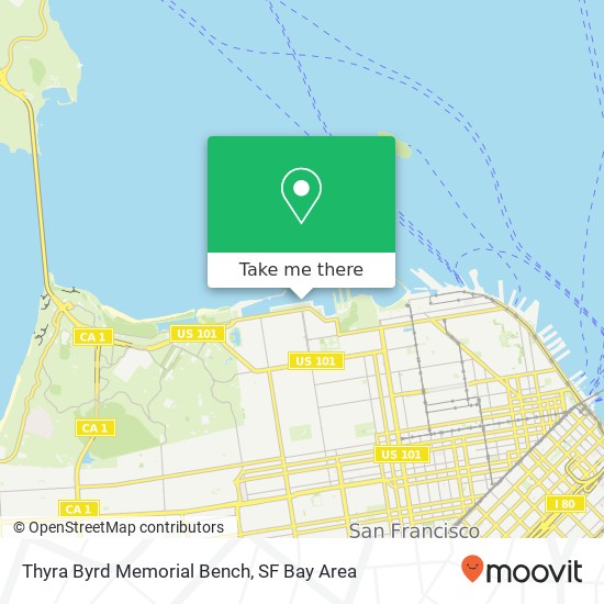 Thyra Byrd Memorial Bench map