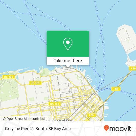 Mapa de Grayline Pier 41 Booth