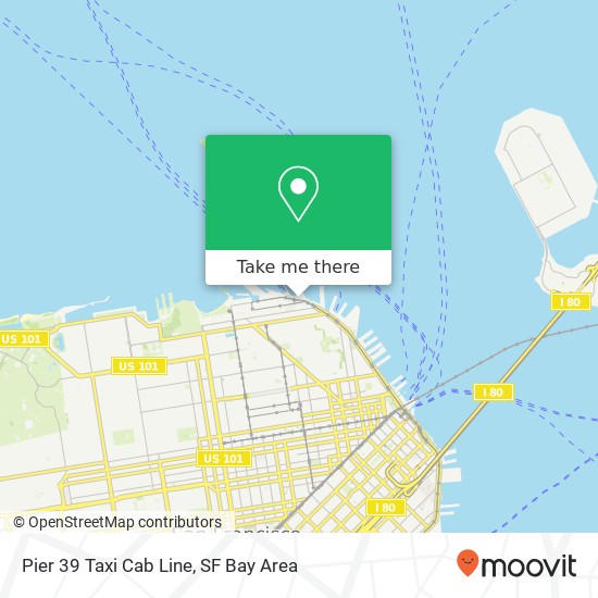 Pier 39 Taxi Cab Line map