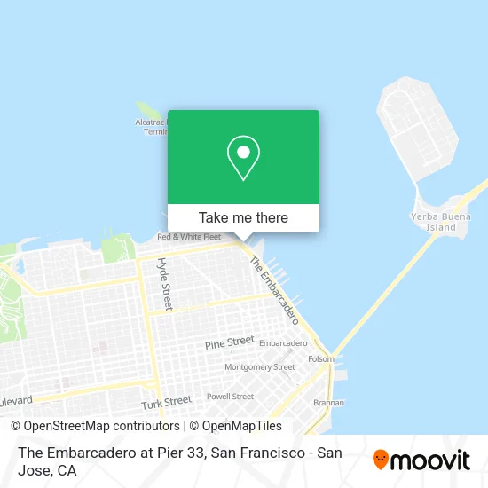 The Embarcadero at Pier 33 map
