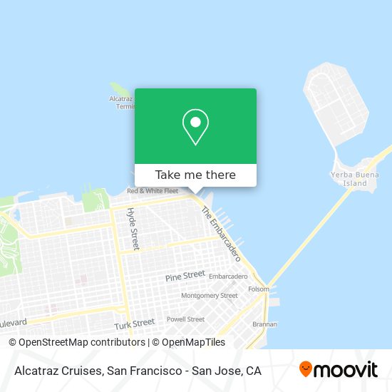 Mapa de Alcatraz Cruises