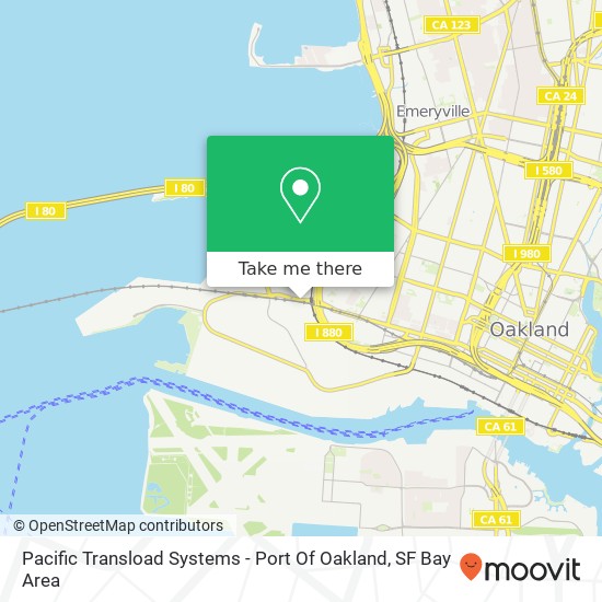 Pacific Transload Systems - Port Of Oakland map