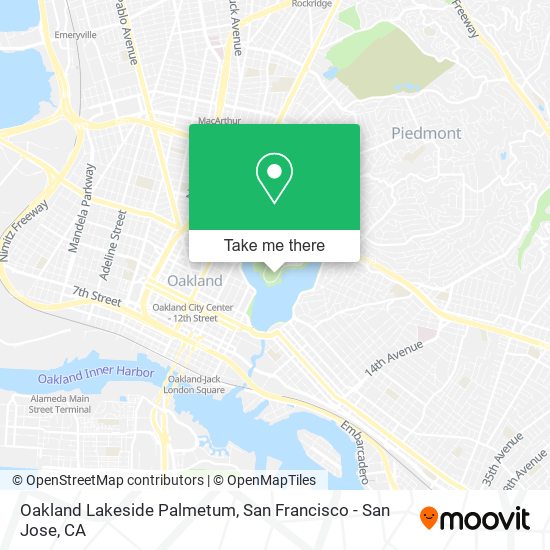 Oakland Lakeside Palmetum map