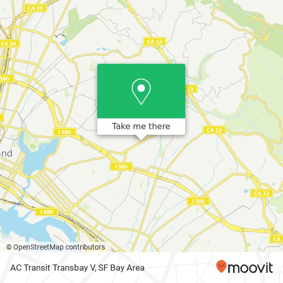 Mapa de AC Transit Transbay V