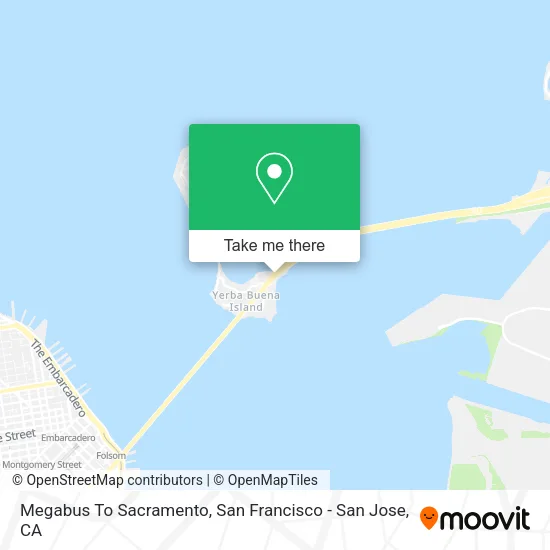 Megabus To Sacramento map