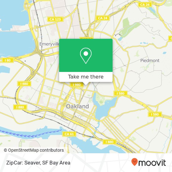 Mapa de ZipCar: Seaver