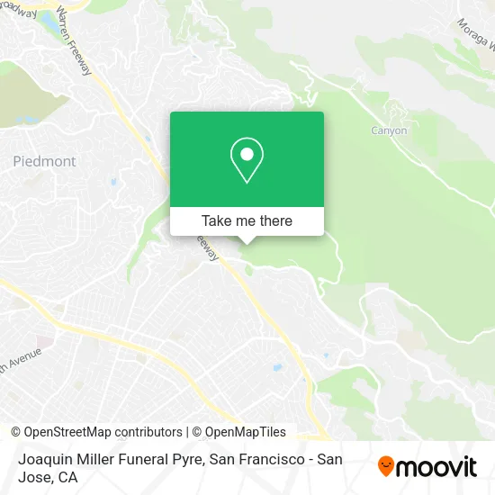 Mapa de Joaquin Miller Funeral Pyre