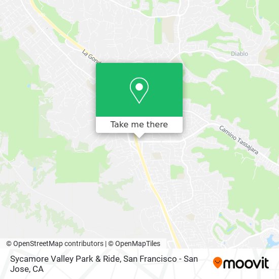 Sycamore Valley Park & Ride map