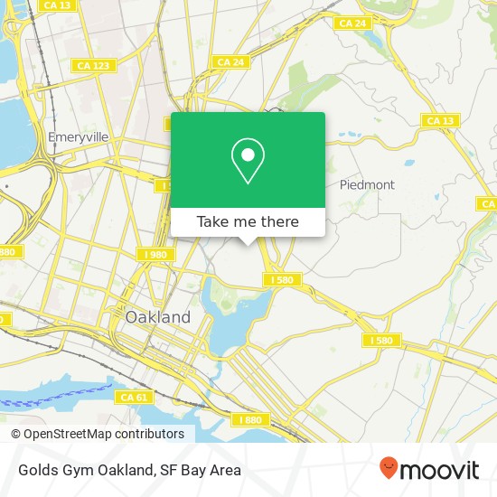 Golds Gym Oakland map