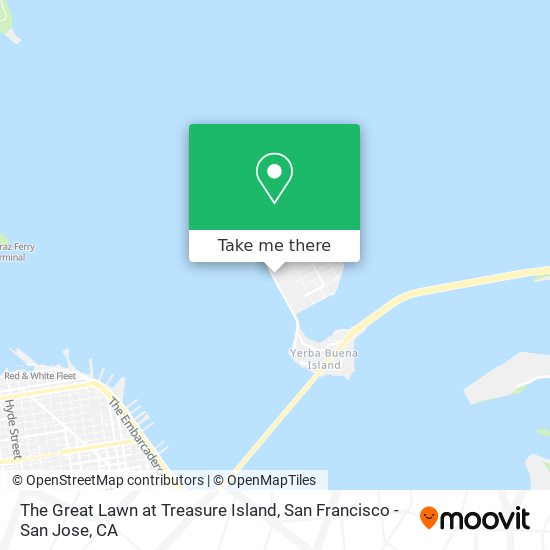 The Great Lawn at Treasure Island map