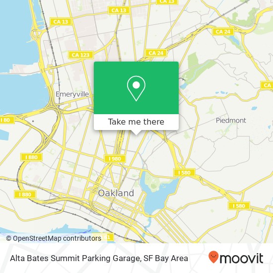 Mapa de Alta Bates Summit Parking Garage
