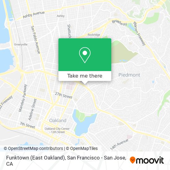 Mapa de Funktown (East Oakland)