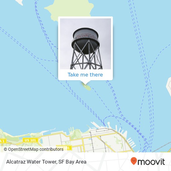Alcatraz Water Tower map