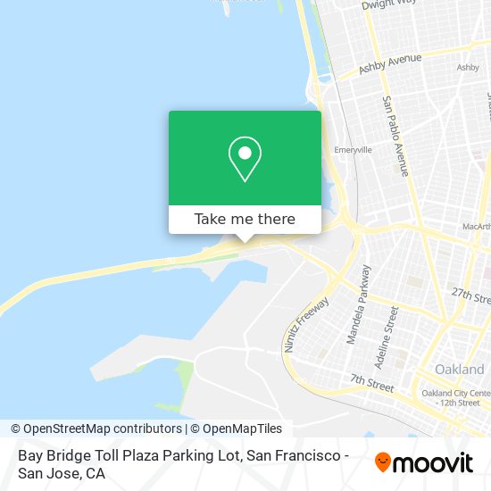 Bay Bridge Toll Plaza Parking Lot map