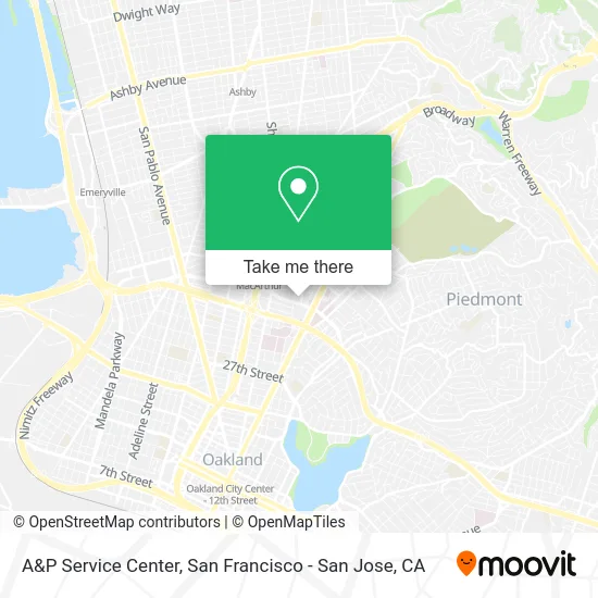 A&P Service Center map
