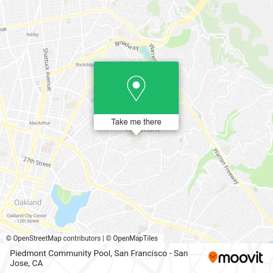 Piedmont Community Pool map