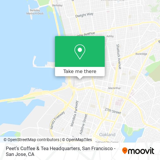 Peet's Coffee & Tea Headquarters map