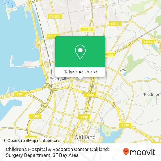 Children's Hospital & Research Center Oakland: Surgery Department map