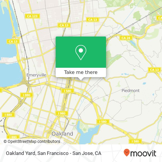 Oakland Yard map